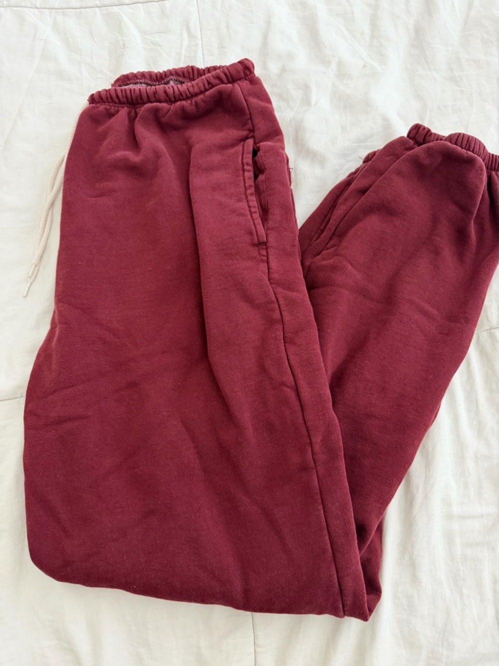 Brandy Melville Maroon Fleece Joggers